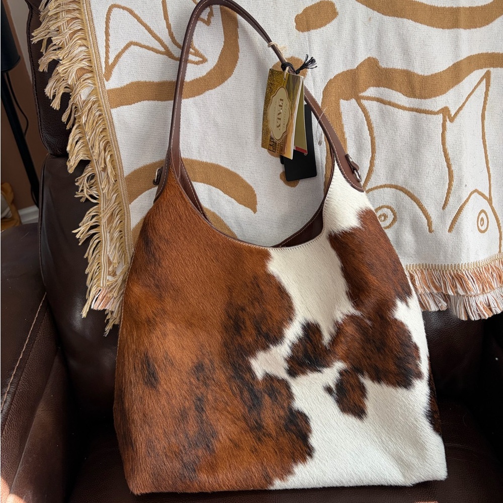 Viral Cavalcanti Genuine leather Cowhide calf hair bag